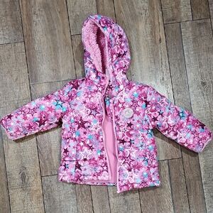 ZeroXposur Pink and Blue Star Jacket Winter Puffer Coat